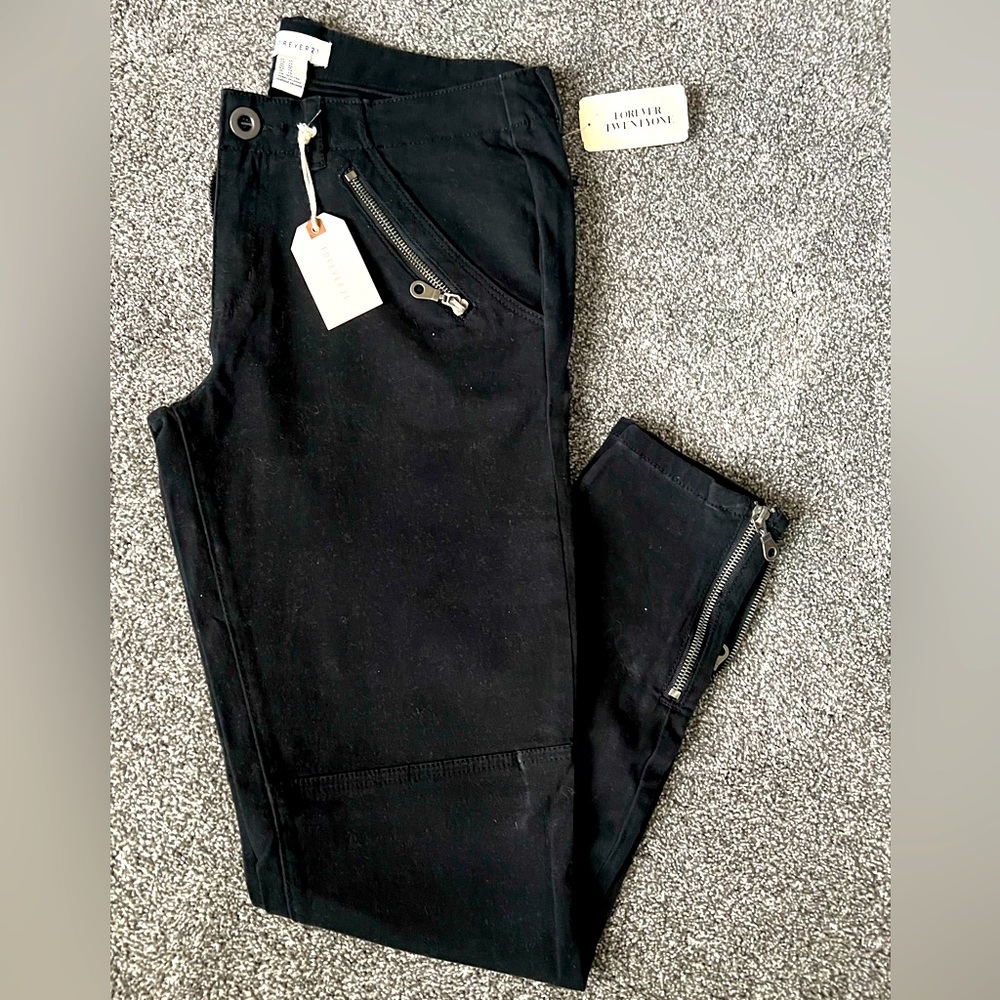 FOREVER 21  Black Moto pants. Sz.29